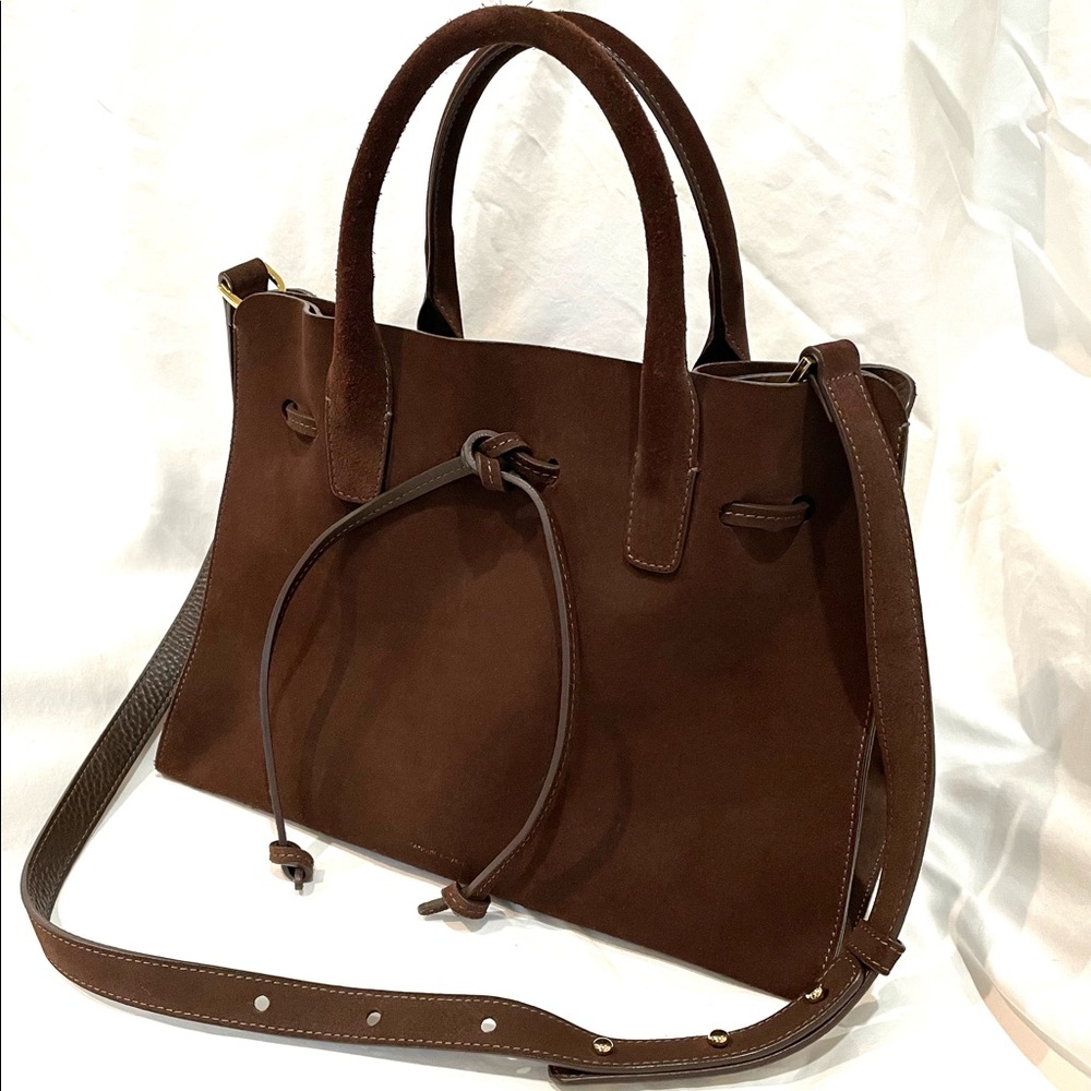 MANSUR GAVRIEL Sun Bag Chocolate Brown Suede